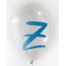 Silver Metallic Alphabet A-Z Printed Balloons